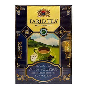 Чай чорний великолистовий Farid Tea із саусепом 100 г 107020 фото