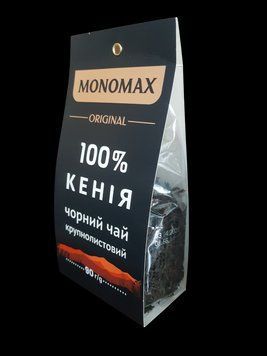 Чорний чай великолистовий Мономах Оригінал 100% Кенія 90 грамів у м'якому пакованні 115069 фото