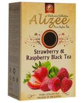 Чорний чай із полуницею та малиною Alizee Strawberry & Raspberry Black Tea 100 г 110006 фото
