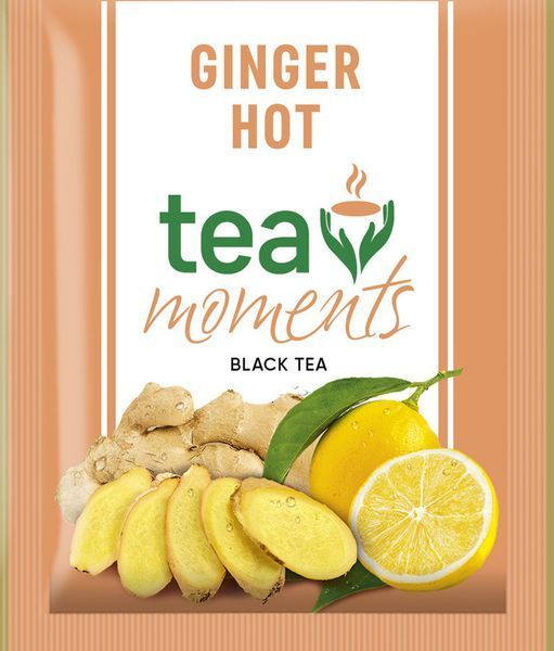 Черный чай с имбирем и лимоном Tea Moments Ginger Hot 50 пакетиков | Curtis в новом дизайне 150059 фото