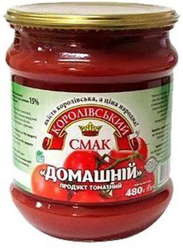 Томатный продукт Домашний Королевский Смак 15% 480 грамм в стеклянной банке 600040 фото