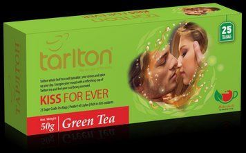 Чай зеленый пакетированный Тарлтон Kiss For Ever Green Tea со вкусом саусепа и фрукта Фантазия 25 пак х 2 г 104159 фото