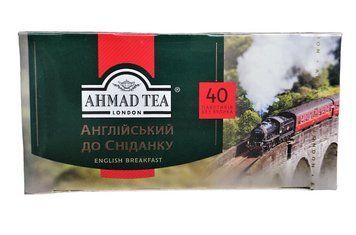 Чай Ахмад пакетований чорний Англійський до сніданку 40 х 2г 101540 фото