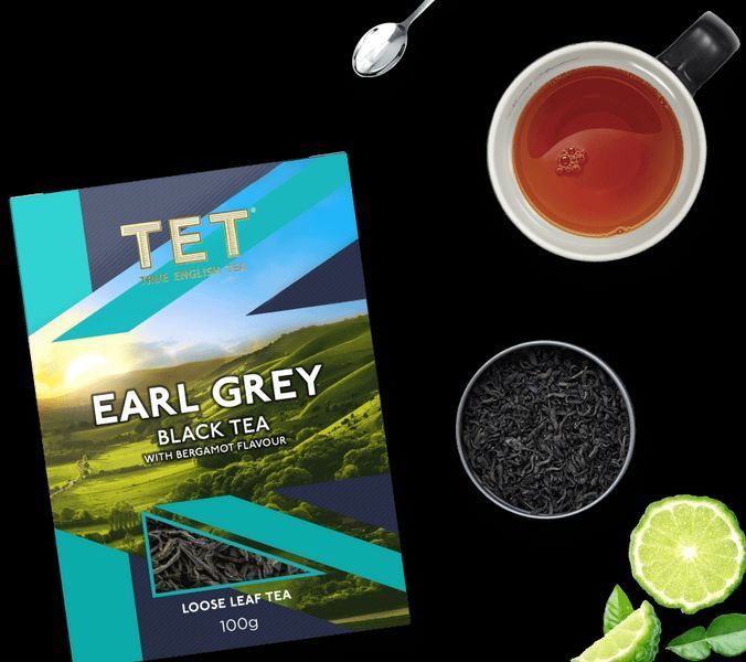 Чай чёрный крупнолистовой индийский с бергамотом TET Earl Grey 100 г &mdash; насыщенный вкус с цитрусовой ноткой 101612 фото