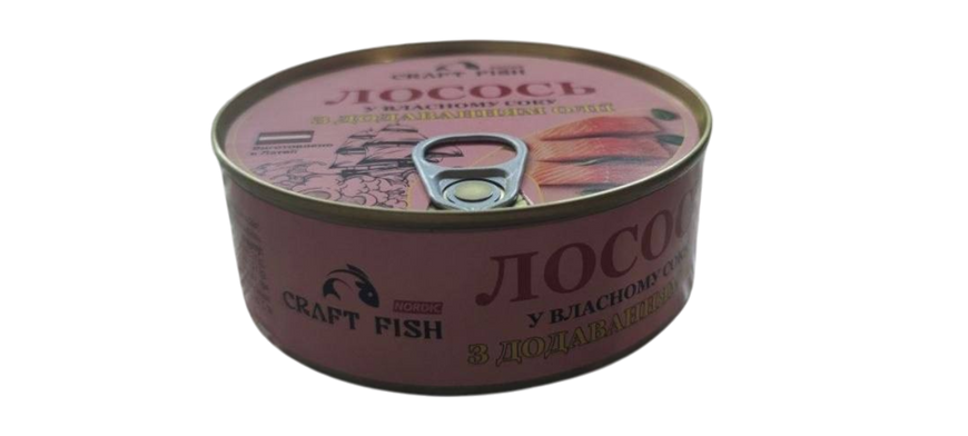 Лосось у власному соку з олією Craft Fish, 240 г 610004 фото