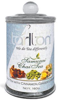 Чай черный листовой Тарлтон Samurai Chai Tea с корицей, гвоздикой, кардамоном 160 г в стеклянной банке 104137 фото