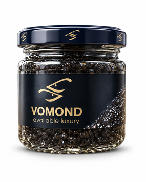 Ікра рибна Vomond Осетер чорна у склянці, 200 г 614004 фото