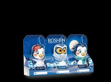 Подарунковий набір фігурок Зимові друзі Roshen 60 г молочний шоколад новорічний 320208 фото
