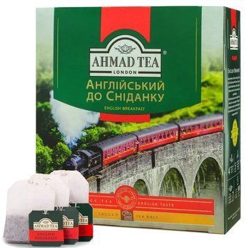 Чай Ахмад 100 пакетиків Англійський до сніданку чорний 100 х 2 г 101550 фото