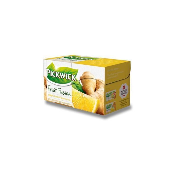 Фруктово-травяной чай Pickwick Fruit Fusion с имбирем, лимоном 20 пакетиков в индивидуальных конвертиках 146002 фото