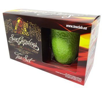 Подарунковий набір чаю з чашкою Sun Gardens Gunpowder + Pekoe Gold 40 пірамідок 106031 фото