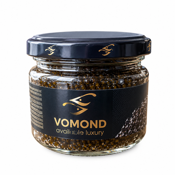 Ікра рибна Vomond Осетер чорна у склянці, 110 г 614005 фото