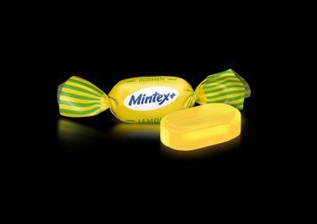 Карамельні цукерки Roshen Mintex + Lemon зі смаком м'яти та лимона 250 грамів 320129 фото
