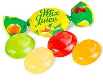 Конфеты леденцы Roshen Mix Juice с фруктово-ягодной начинкой 250 грамм 320080 фото