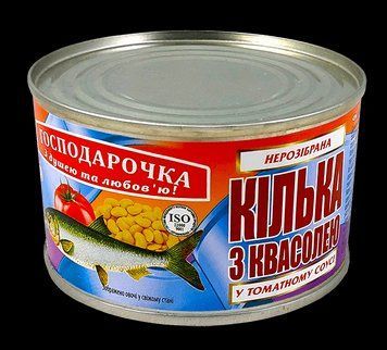 Кілька нероздільна з квасолею в томатному соусі Господарочка 240 г 604714 фото