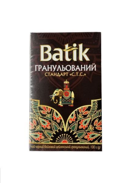 Batik СТС чай чорний гранульований 100 грамів 116001 фото