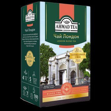 Чорний чай Ахмад Ті Лондон Бленд листовий 100 грамів 101592 фото