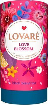 Lovare чай чорний листовий Love Blossom з шматочками інжиру, манго, полуниці 80 грамів в подарунковій упаковці 122084 фото