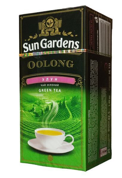 Чай зеленый улун Sun Gardens Oolong 25 пакетиков в конвертиках 106067 фото