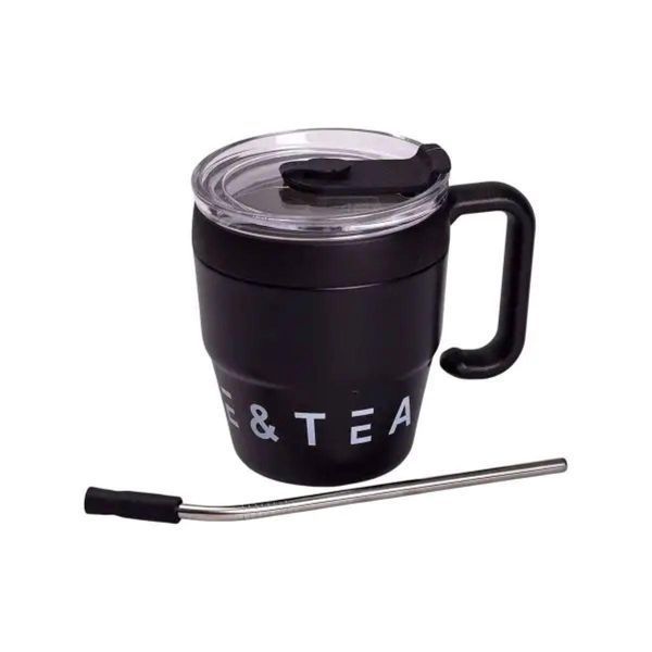 Термочашка Coffee & Tea з трубочкою чорна HP-14-23B HP-14-23B фото