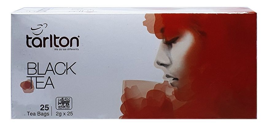 Чай черный цейлонский Tarlton Black Tea в пакетиках без добавок и ароматизаторов 25 х 2 г 104204 фото