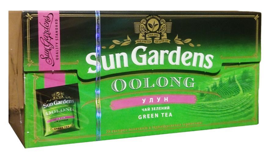 Чай зеленый улун Sun Gardens Oolong 25 пакетиков в конвертиках 106067 фото