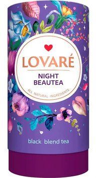 Lovare чай чорний листовий Love Night Beautea з фруктами та квітами 80 грамів в подарунковій упаковці 122085 фото