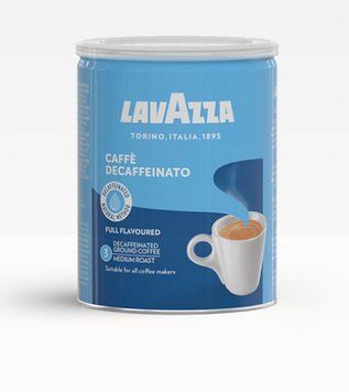 Кава мелена Lavazza Caffe Decaffeinato без кофеїну 250 г у жерстяній банці 202432 фото