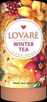 Чай Lovare Winter Tea чорний з гранатом, манго та жасмином 80 грамів у подарунковій упаковці 122077 фото