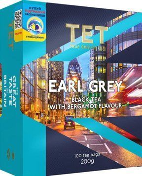 Чай чёрный TET Earl Grey с бергамотом 100 пакетиков 101635 фото