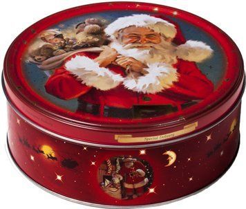 Різдвяне печиво Santa Claus Red Jacobsens Bakery Данія 150 грамів у жерстяній банці 308008 фото