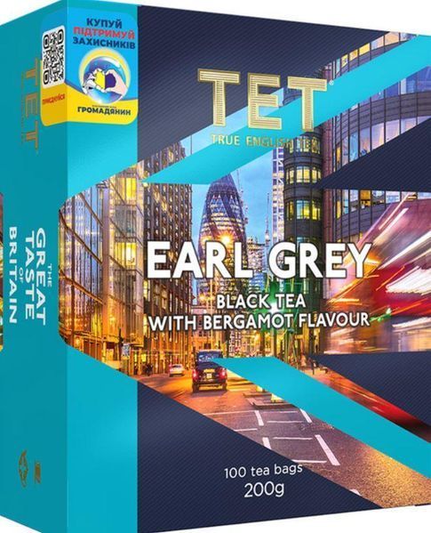 Чай чёрный TET Earl Grey с бергамотом 100 пакетиков 101635 фото