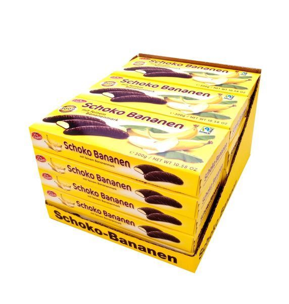 Шоколадні цукерки з банановою начинкою Schoco Bananen Німеччина 300 грамів 300524 фото