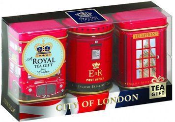 Чай Ahmad Tea чорний листовий City Of London Tea Gift 3 x 25 г 101574 фото