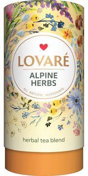 Трав'яний чай Lovare Alpine Herbs з ромашкою, ехінацеєю, шипшиною, м'ятою 80 грамів у подарунковій упаковці 122040 фото