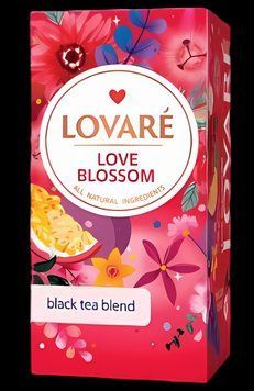 Lovare чай черный Love Blossom с кусочками инжира, манго, клубники 24 пакетика в конвертах 122087 фото