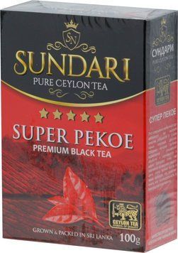 Преміальний чорний цейлонський чай Sundari Super Pekoe середньолистовий 100 грамів 140005 фото