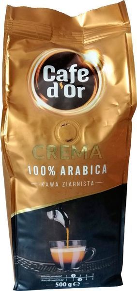 Кава в зернах Cafe d'Or Crema 100% арабіка 500 грамів 223007 фото