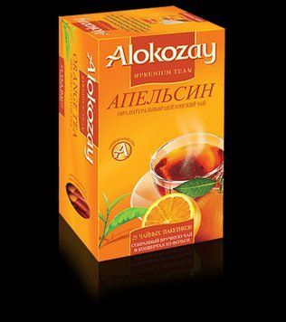 Чорний пакетований чай з апельсином Alokozay 25 шт. 129022 фото