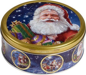 Різдвяне печиво Santa Claus Blue Jacobsens Bakery Данія 150 грамів у жерстяній банці 308009 фото