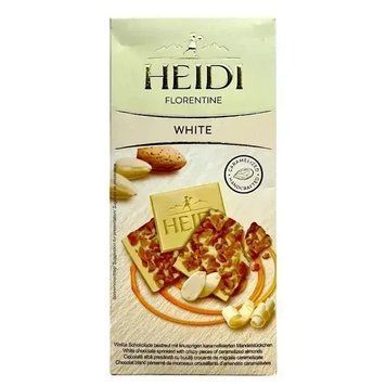 Белый шоколад Heidi с хрустящими карамелизированными кусочками миндаля 100 грамм 304007 фото