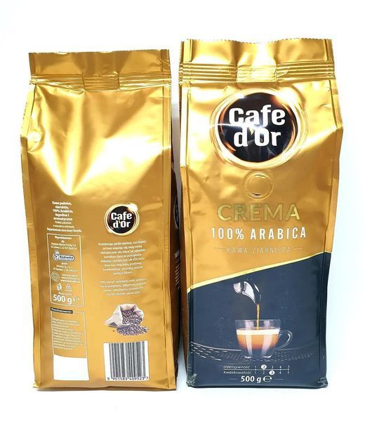 Кава в зернах Cafe d'Or Crema 100% арабіка 500 грамів 223007 фото