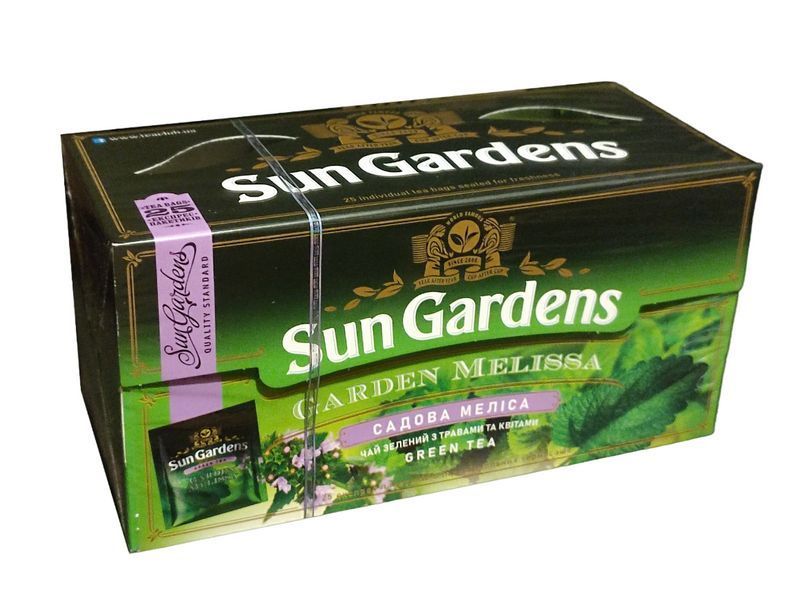Чай зеленый Sun Gardens Garden Melissa с мелиссой и мятой 25 пакетиков 106064 фото