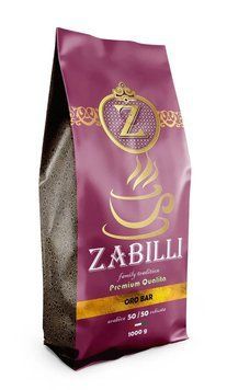 Зернова кава Zabilli Oro Bar купаж арабіки та робусти 1 кг з філіжанкою у пачці 294003 фото
