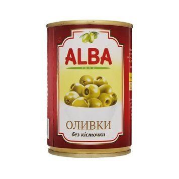 Оливки зелёные без косточки Alba Food, 280 г 611004 фото