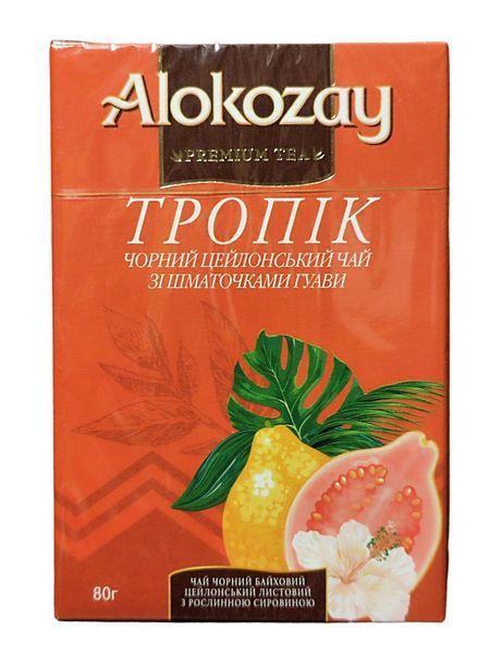 Цейлонский черный чай Alokozay Tropic с кусочками гуавы 80 грамм 129030 фото