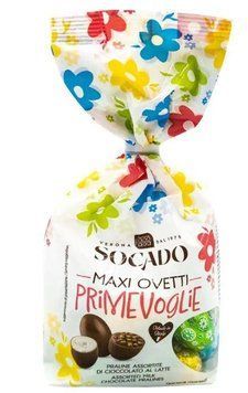 Великодні шоколадні яйця Socado Primevoglie Maxi Eggs з праліне, 250 грамів | Італія. 361007 фото
