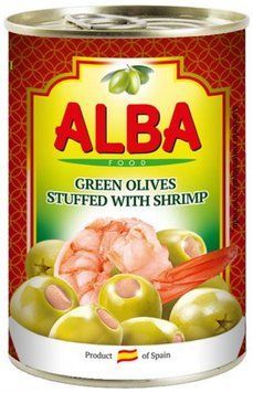 Оливки зелёные фаршированные креветками Alba Food, 280 г 611005 фото