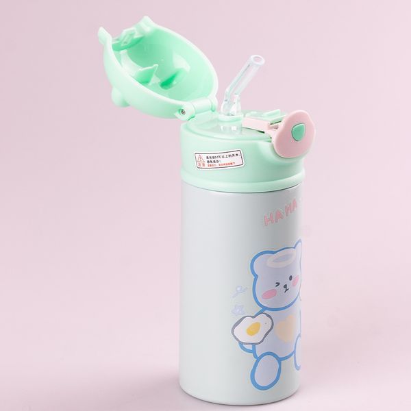 Термос дитячий Beizhiming Vacuum Cup 300ml термос із поїлкою термос із трубочкою для дітей М'ятний HP146M HP146M фото