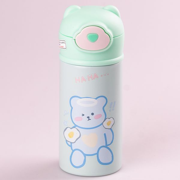 Термос дитячий Beizhiming Vacuum Cup 300ml термос із поїлкою термос із трубочкою для дітей М'ятний HP146M HP146M фото